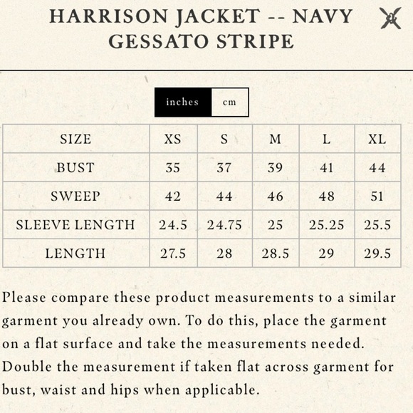 Doen Harrison Pinstripe Double Breasted Suit Blazer Jacket Cream Gessato Stripe - Picture 16 of 16